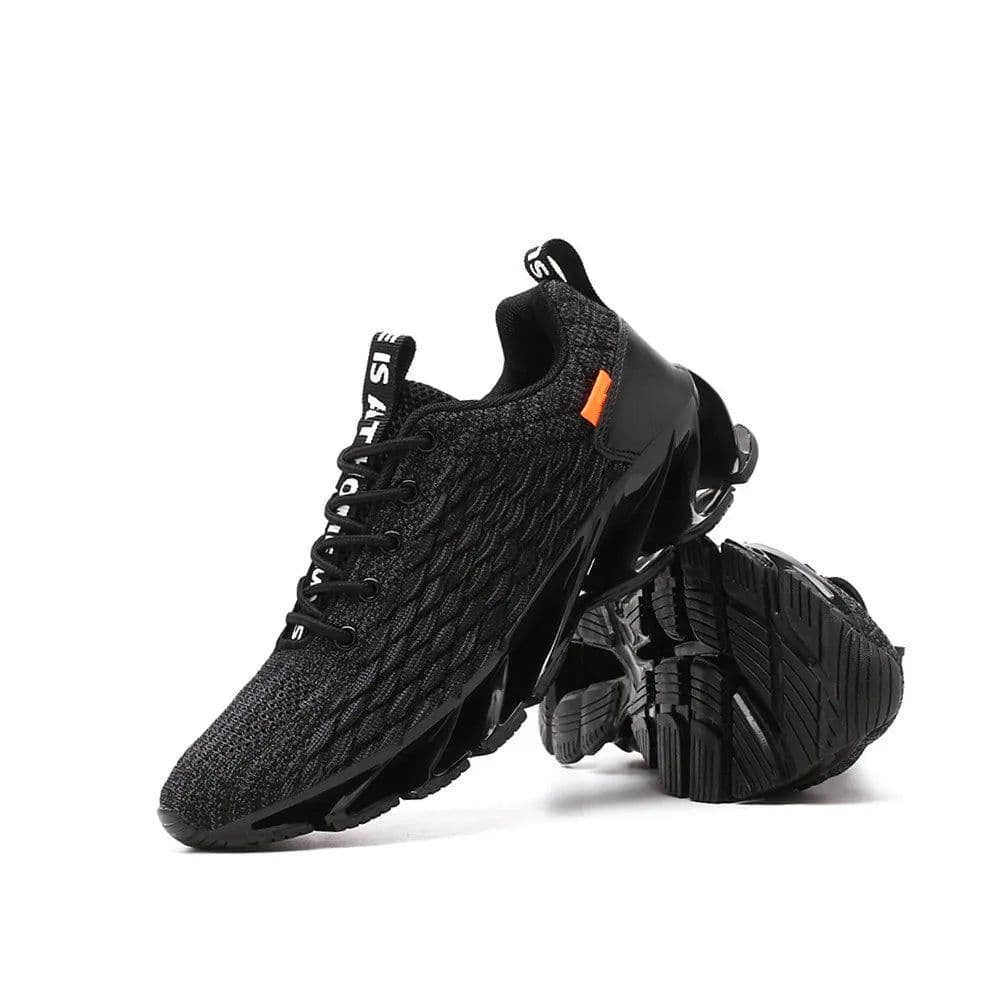 image-Men's Breathable Mesh Running Sneakers Lace-up Casual Gym Shoes