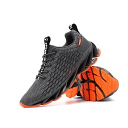 image-Men's Breathable Mesh Running Sneakers Lace-up Casual Gym Shoes
