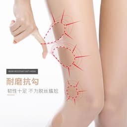image-Ultra Thin Nylon Pantyhose Stockings Anti-Snag Nude Sheer Tights