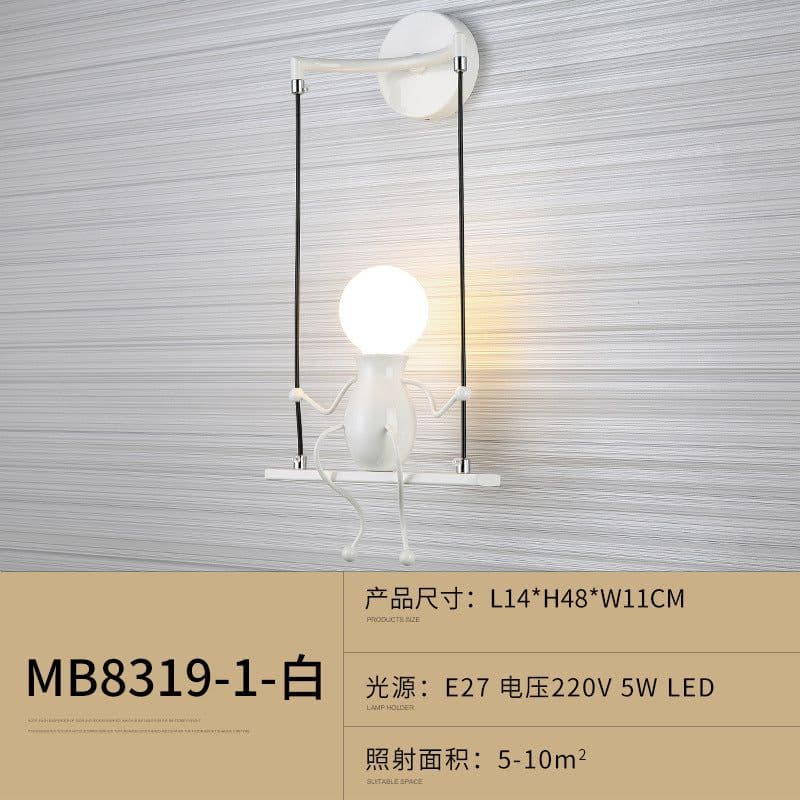 image-Pure Lighting MB8319/1 Villain Wall Lamp Children's Bedroom Iron