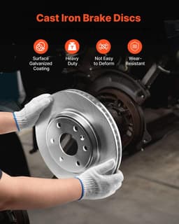 image-VEVOR Front & Rear Brake Kit Compatible with 2008-2017 Buick Enclave, 2009-2017 Chevrolet Traverse/2007-2010 Saturn Outlook, 2007-2016 GMC Acadia/2017 GMC Acadia Limited, Hollow Brake Rotors Pads Kit