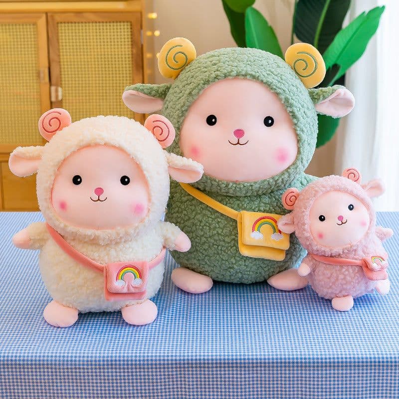 image-Rainbow Sheep Plush Toy Doll 50cm PP Cotton Stuffed Animal