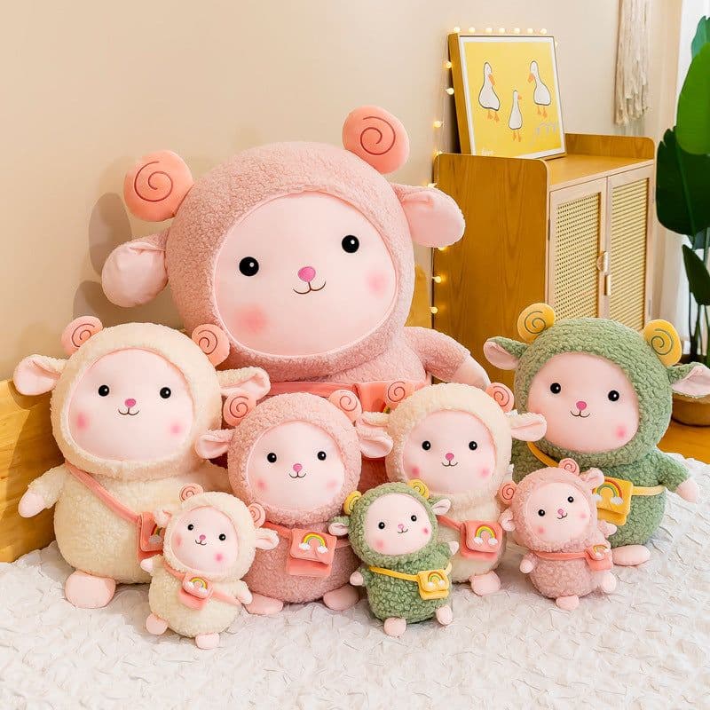 image-Rainbow Sheep Plush Toy Doll 50cm PP Cotton Stuffed Animal
