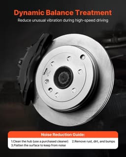 image-VEVOR Front & Rear Brake Kit Compatible with 2008-2017 Buick Enclave, 2009-2017 Chevrolet Traverse/2007-2010 Saturn Outlook, 2007-2016 GMC Acadia/2017 GMC Acadia Limited, Hollow Brake Rotors Pads Kit