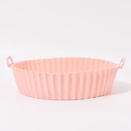 image-Silicone Air Fryer Pot Round Foldable Liner Pan