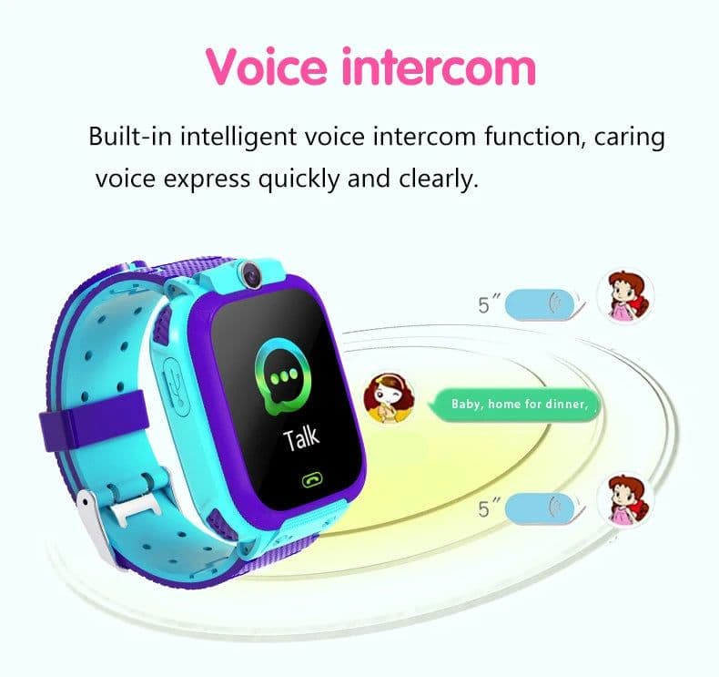 image-Q12 Kids Smart Watch 1.44" GPS Tracker Voice Chat SOS Monitor