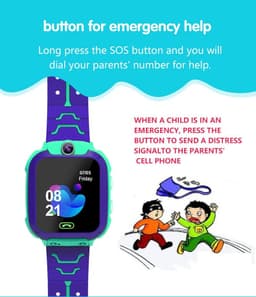 image-Q12 Kids Smart Watch 1.44" GPS Tracker Voice Chat SOS Monitor