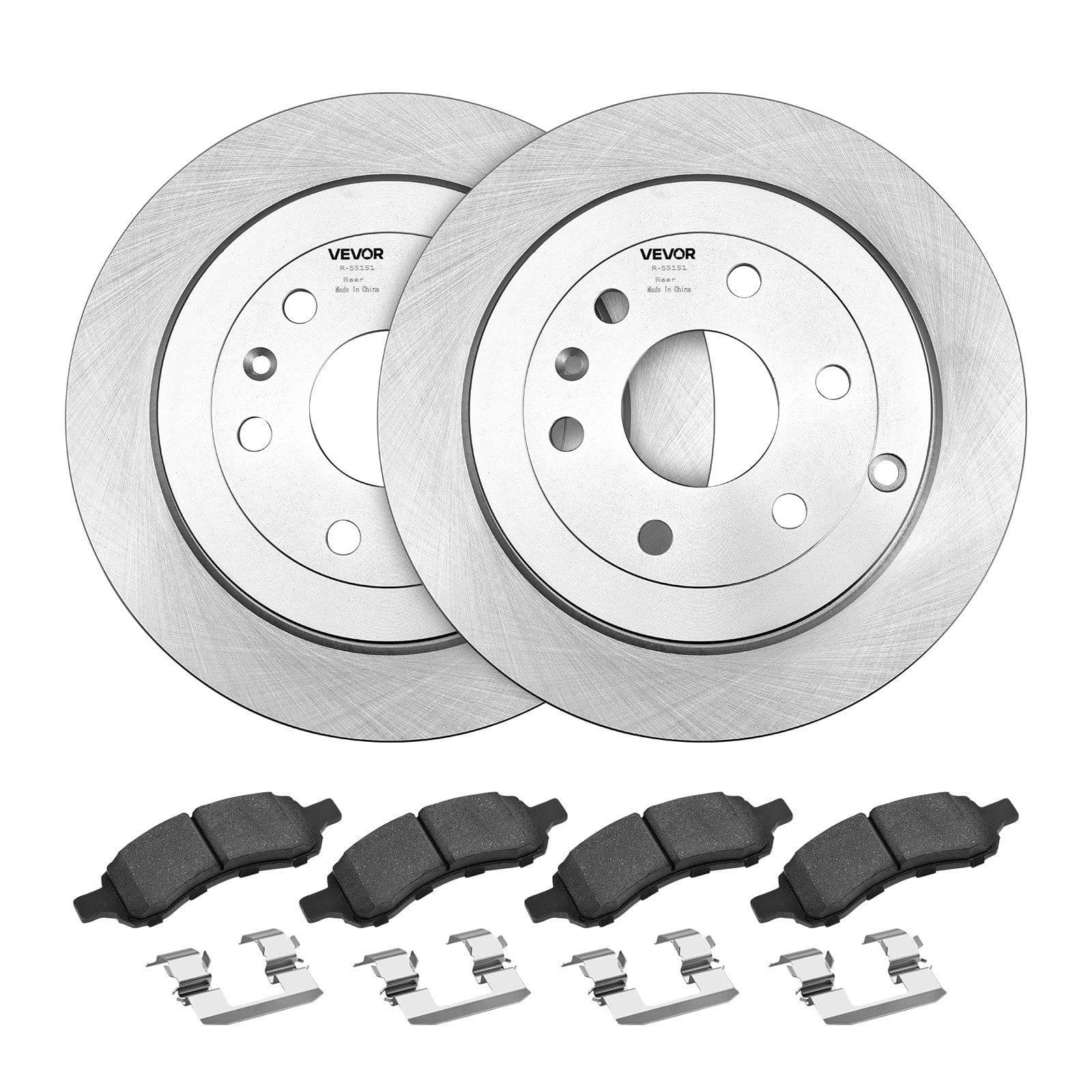 image-VEVOR Front & Rear Brake Kit Compatible with 2008-2017 Buick Enclave, 2009-2017 Chevrolet Traverse/2007-2010 Saturn Outlook, 2007-2016 GMC Acadia/2017 GMC Acadia Limited, Hollow Brake Rotors Pads Kit