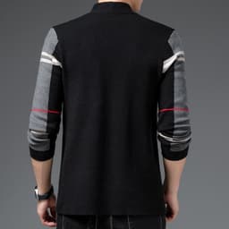 image-Shepherd Sheep Men's Slim Fit Cardigan Sweater Stand Collar Camel