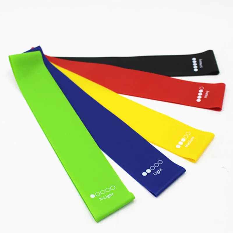 image-Zhongchen 5 Piece Resistance Band Set TPR Fitness Yoga Stretch Rings