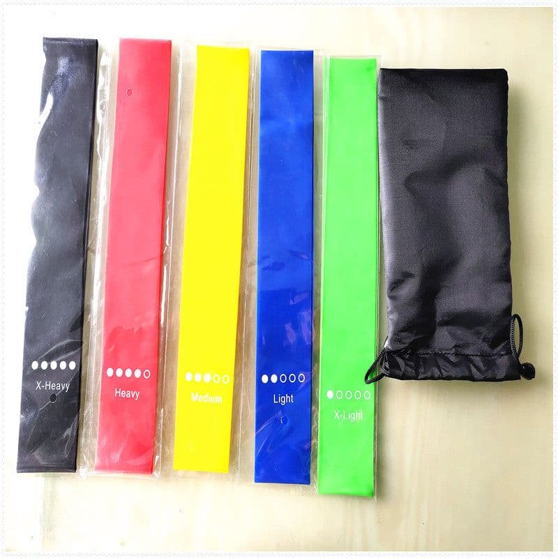 image-Zhongchen 5 Piece Resistance Band Set TPR Fitness Yoga Stretch Rings