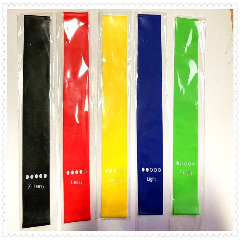 image-Zhongchen 5 Piece Resistance Band Set TPR Fitness Yoga Stretch Rings