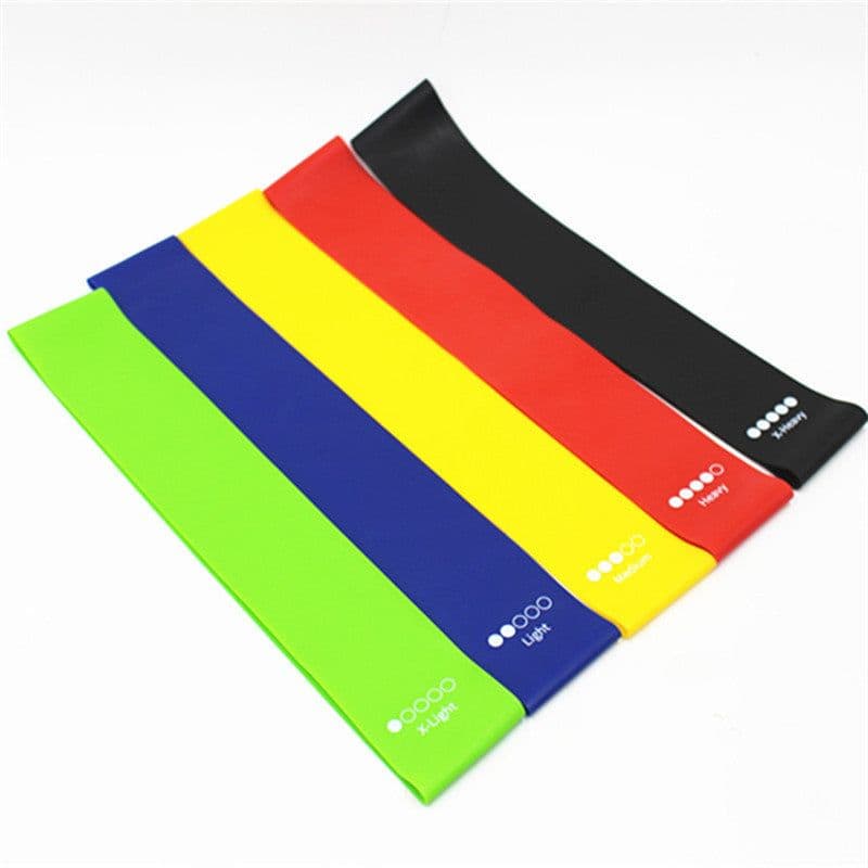 image-Zhongchen 5 Piece Resistance Band Set TPR Fitness Yoga Stretch Rings