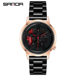 image-Sanda 1040 Men's Quartz Watch Steel Band Waterproof 30M