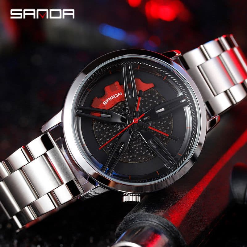 image-Sanda 1040 Men's Quartz Watch Steel Band Waterproof 30M