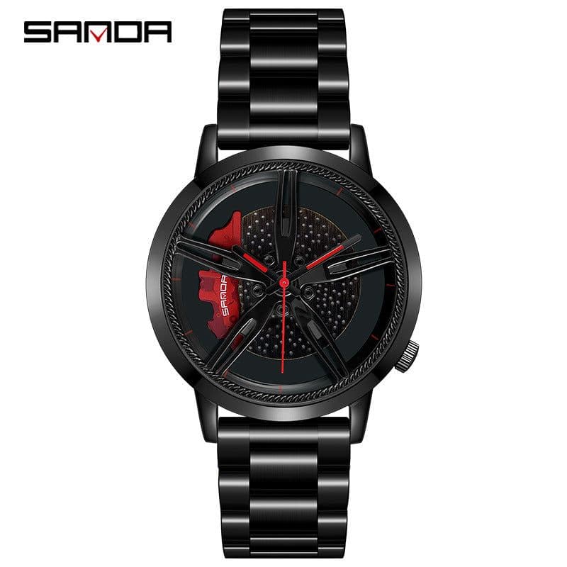 image-Sanda 1040 Men's Quartz Watch Steel Band Waterproof 30M
