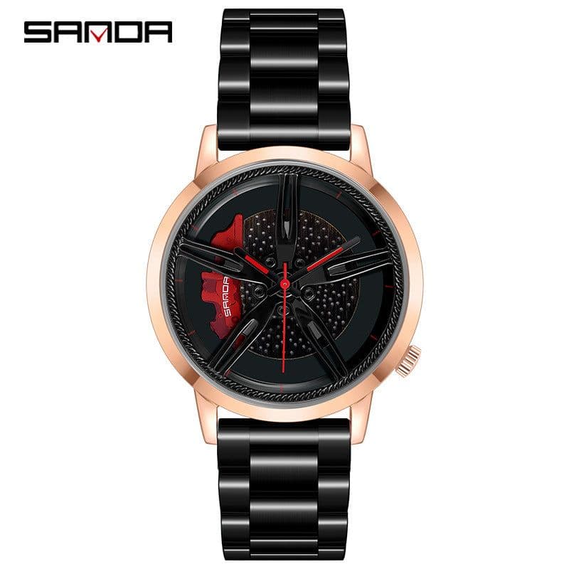 image-Sanda 1040 Men's Quartz Watch Steel Band Waterproof 30M