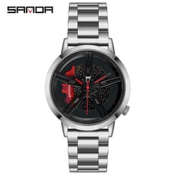 image-Sanda 1040 Men's Quartz Watch Steel Band Waterproof 30M