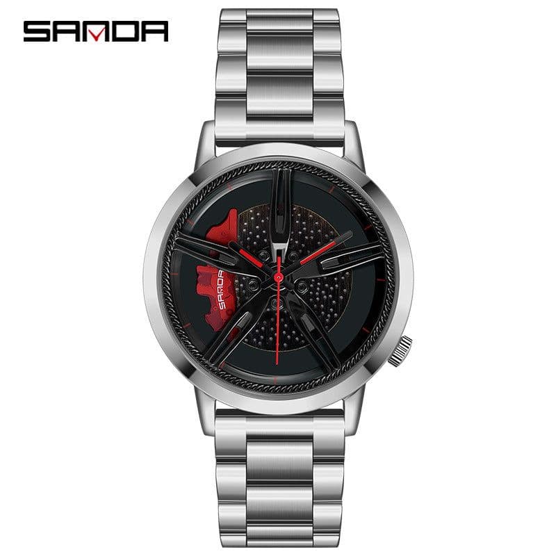 image-Sanda 1040 Men's Quartz Watch Steel Band Waterproof 30M