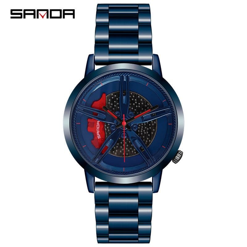 image-Sanda 1040 Men's Quartz Watch Steel Band Waterproof 30M