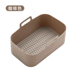 image-Air Fryer Silicone Baking Mat Pan Square Round Heat Resistant