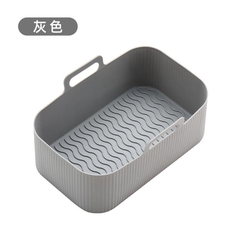 image-Air Fryer Silicone Baking Mat Pan Square Round Heat Resistant