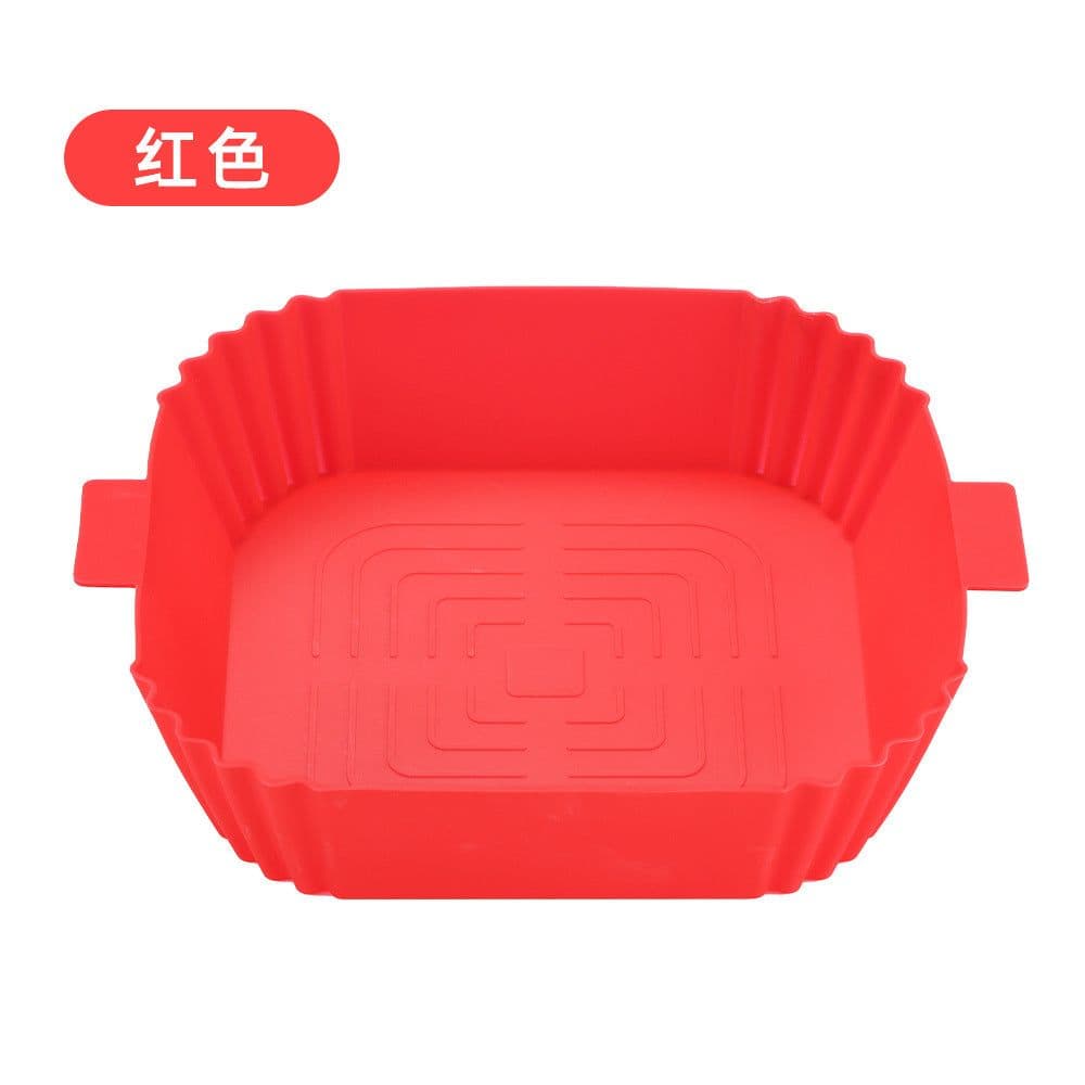 image-Air Fryer Silicone Baking Mat Pan Square Round Heat Resistant