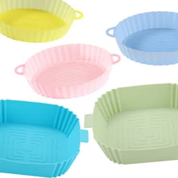 image-Air Fryer Silicone Baking Mat Pan Square Round Heat Resistant
