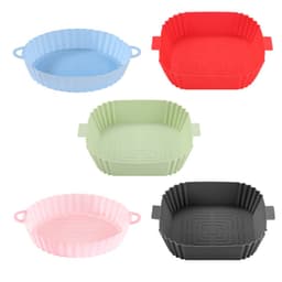 image-Air Fryer Silicone Baking Mat Pan Square Round Heat Resistant