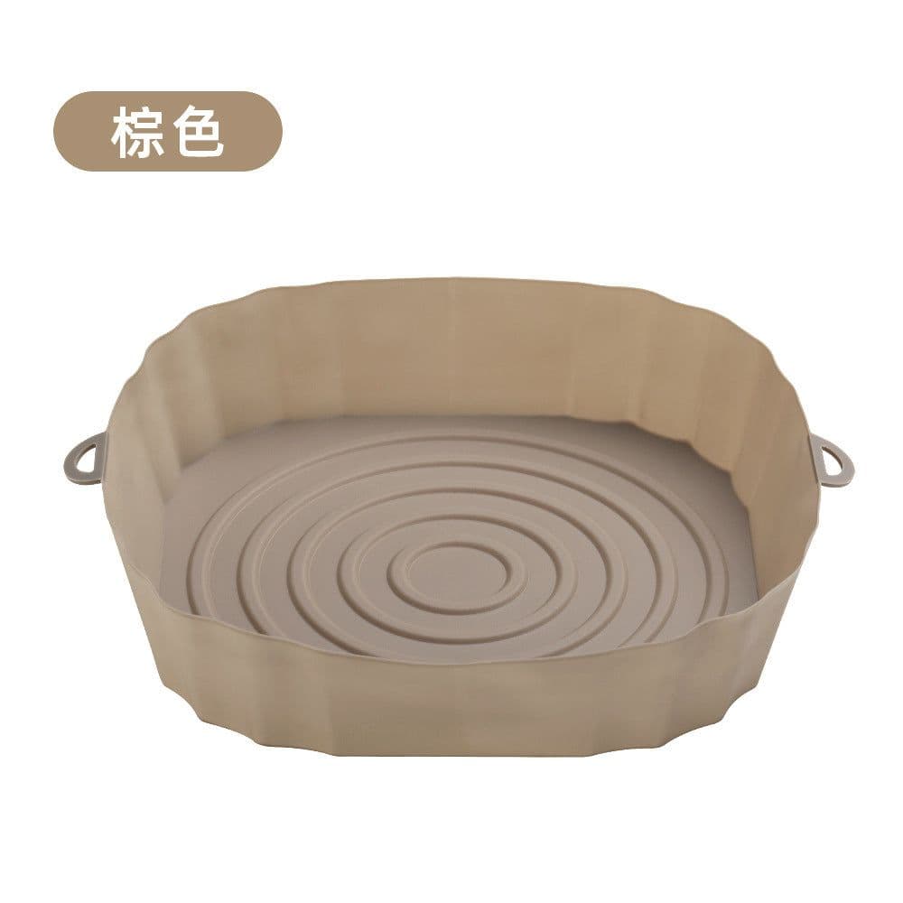 image-Air Fryer Silicone Baking Mat Pan Square Round Heat Resistant