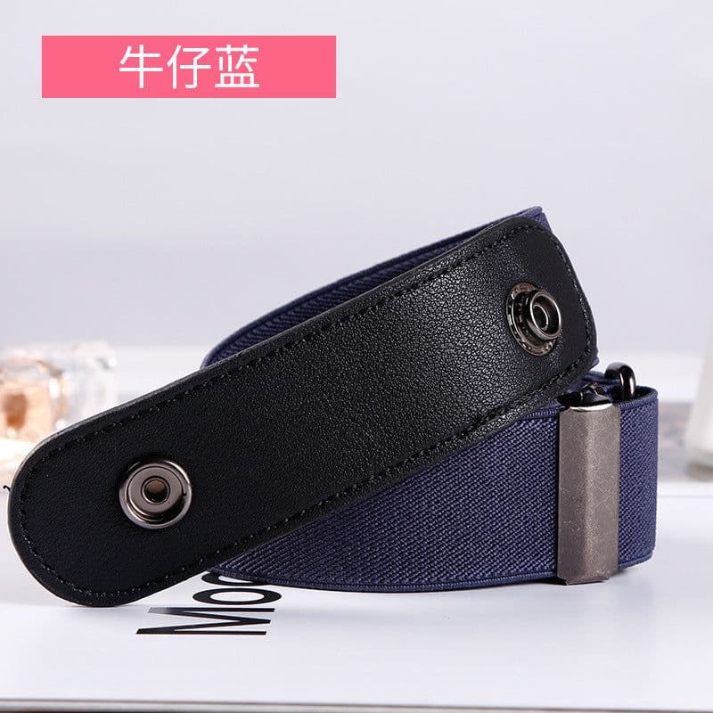 image-Elastic No-Buckle Invisible Belt for Women Jeans 130cm