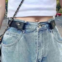 image-Elastic No-Buckle Invisible Belt for Women Jeans 130cm