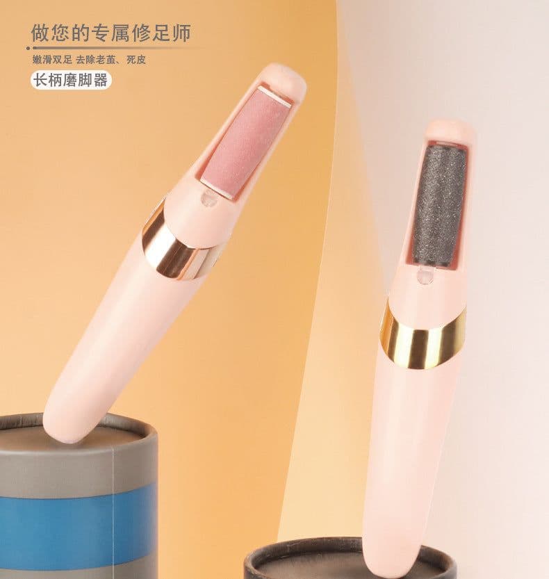 image-Electric Foot Grinder Callus Remover Pedicure Tool - Pink Round