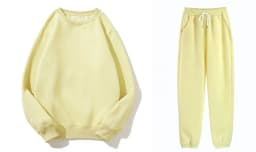 image-Women's Cotton Blend Sweater and Pants Set Casual Two-Piece Suit