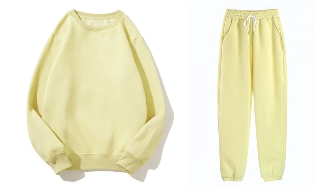 image-Women's Cotton Blend Sweater and Pants Set Casual Two-Piece Suit