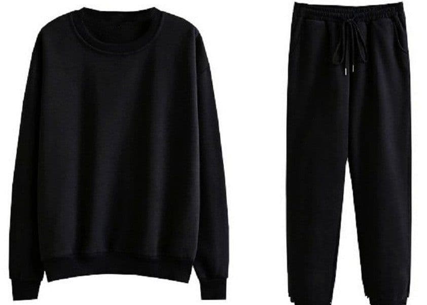 image-Women's Cotton Blend Sweater and Pants Set Casual Two-Piece Suit