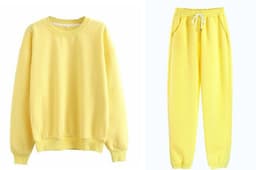image-Women's Cotton Blend Sweater and Pants Set Casual Two-Piece Suit