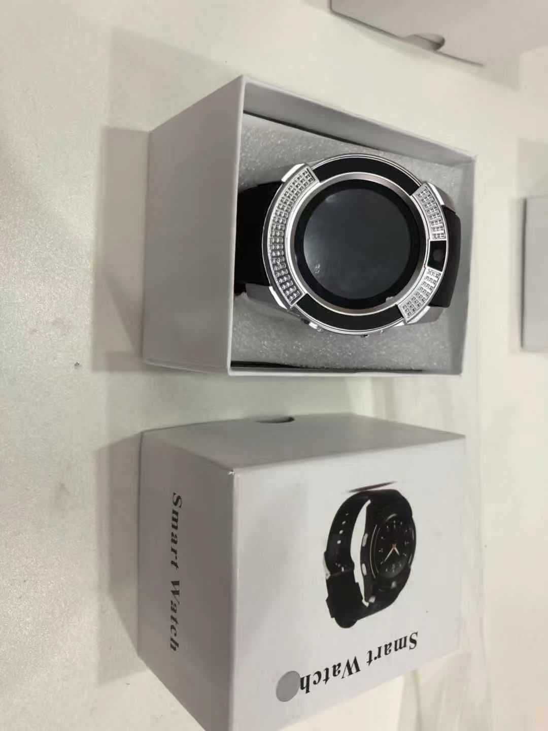 image-V8 Smart Watch 1.44" Round Screen Bluetooth Camera Android Green