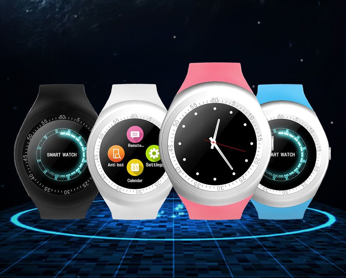 image-V8 Smart Watch 1.44" Round Screen Bluetooth Camera Android Green