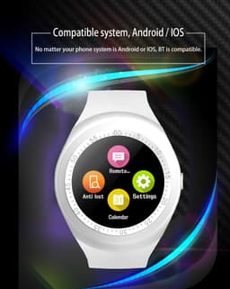 image-V8 Smart Watch 1.44" Round Screen Bluetooth Camera Android Green