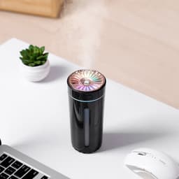 image-Portable Car Humidifier Aroma Diffuser with LED Night Light