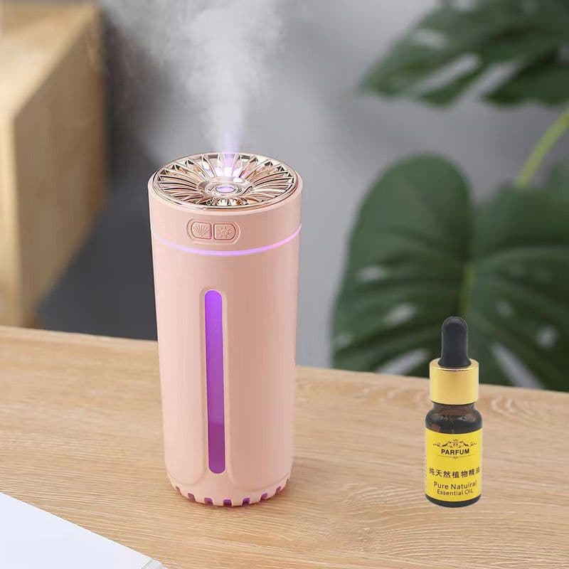 image-Portable Car Humidifier Aroma Diffuser with LED Night Light