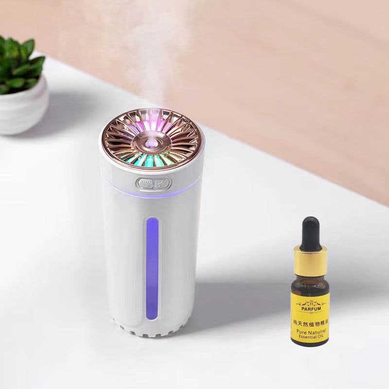 image-Portable Car Humidifier Aroma Diffuser with LED Night Light