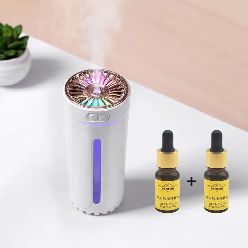 image-Portable Car Humidifier Aroma Diffuser with LED Night Light