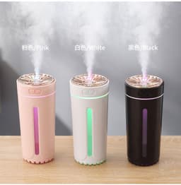 image-Portable Car Humidifier Aroma Diffuser with LED Night Light