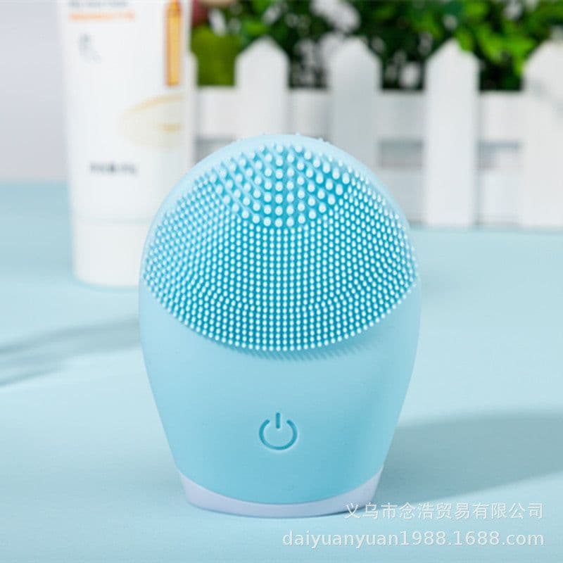 image-Electric Silicone Facial Cleansing Brush Waterproof Vibration