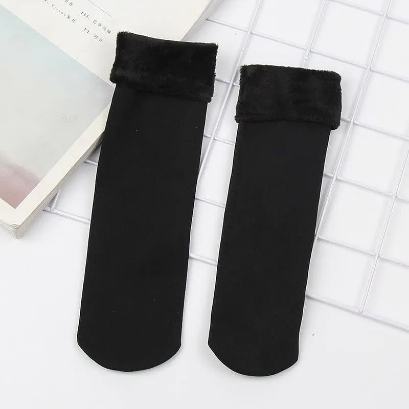 image-Women's Thickened Fleece Floor Socks Winter Warm Boot Socks Brown
