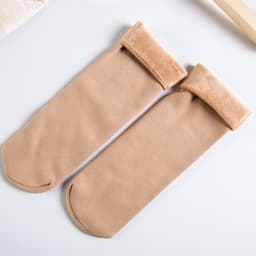 image-Women's Thickened Fleece Floor Socks Winter Warm Boot Socks Brown