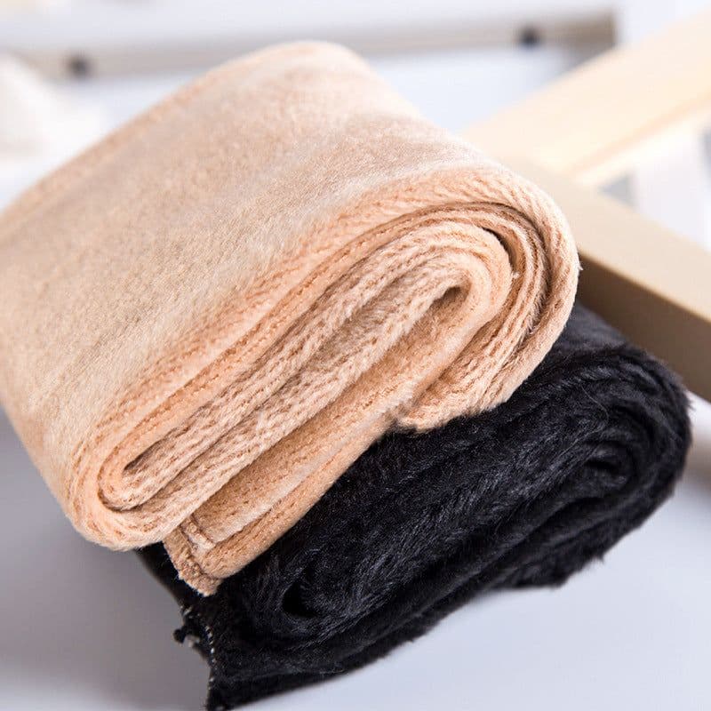 image-Women's Thickened Fleece Floor Socks Winter Warm Boot Socks Brown