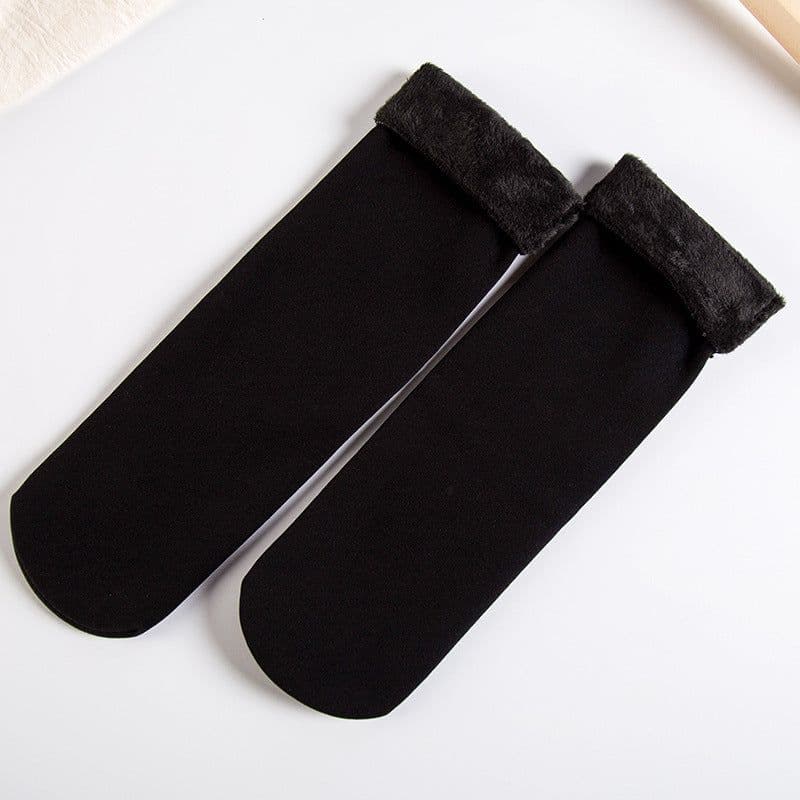 image-Women's Thickened Fleece Floor Socks Winter Warm Boot Socks Brown